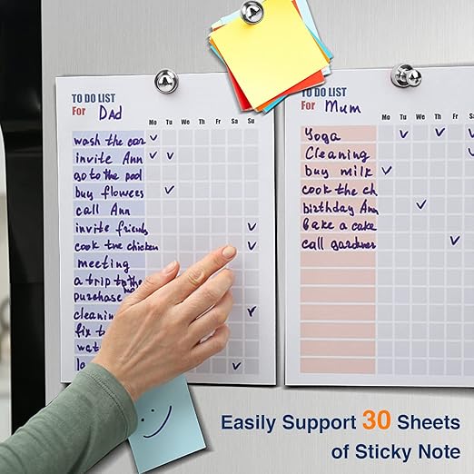 MIKEDE 30 Pcs Silver Neodymium Magnetic Push Pins, Strong Magnets for Whiteboard, Refrigerator, Office, Classroom