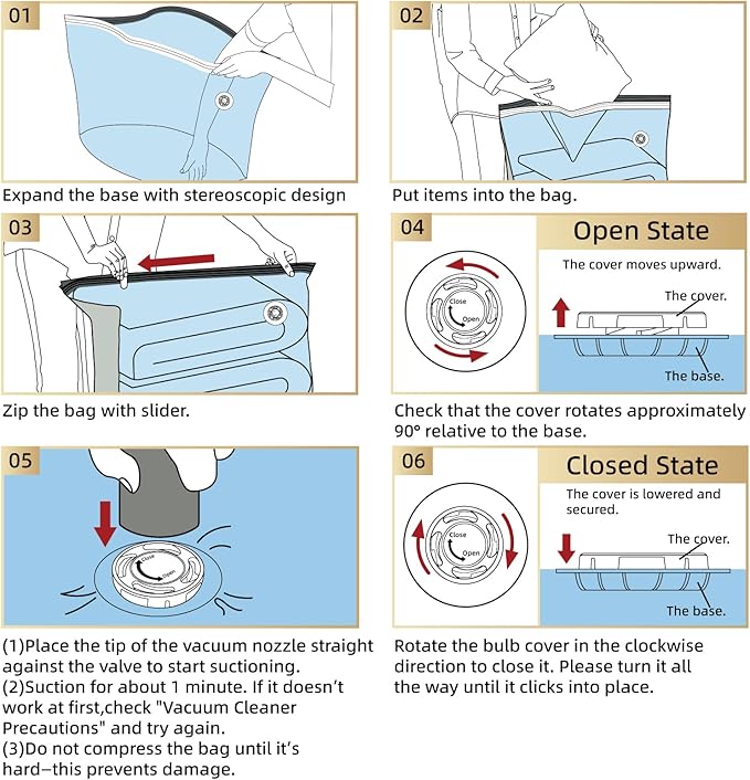 TAILI Vacuum Storage Bags 4 Pack, Jumbo Cube (31x40x15 inch), Large Vacuum Seal Bags for Clothing, Beddings Comforters, Blankets, Pillows, Saving Space in Closet, Blue