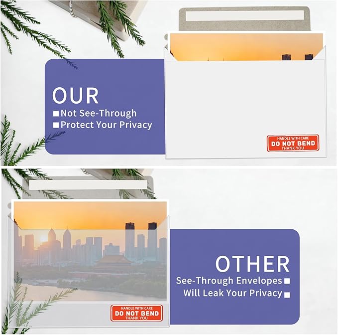 Cheardia 120 Pack Rigid Mailer with Self Adhesive Seal, 6.5 x 4.5 Inch Photo Document Mailers Small Thick Cardboard Envelopes with Label for Photos, Document, White