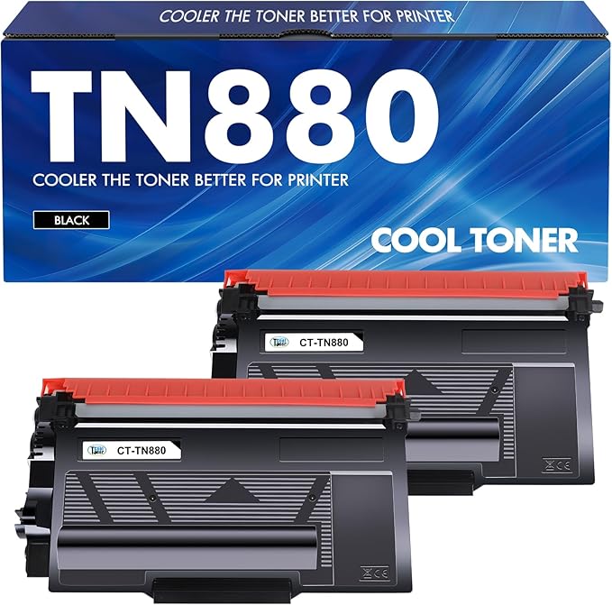 TN880 TN-880 TN 880 Toner Cartridge 2-Pack Compatible for Brother TN880 Super High Yield Black Toner Cartridge for Brother HL-L6200DW L6200DWT L6400DW L6400DWT MFC-L6700DW L6800DW L6900DW Printer