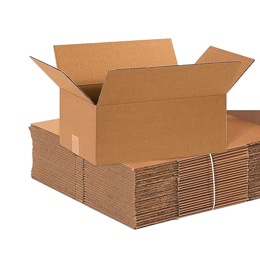 BOX USA 15 x 10 x 6 Corrugated Cardboard Boxes, Medium 15"L x 10"W x 6"H, Pack of 25 | Shipping, Packaging, Moving, Storage Box for Home or Business, Strong Wholesale Bulk Boxes