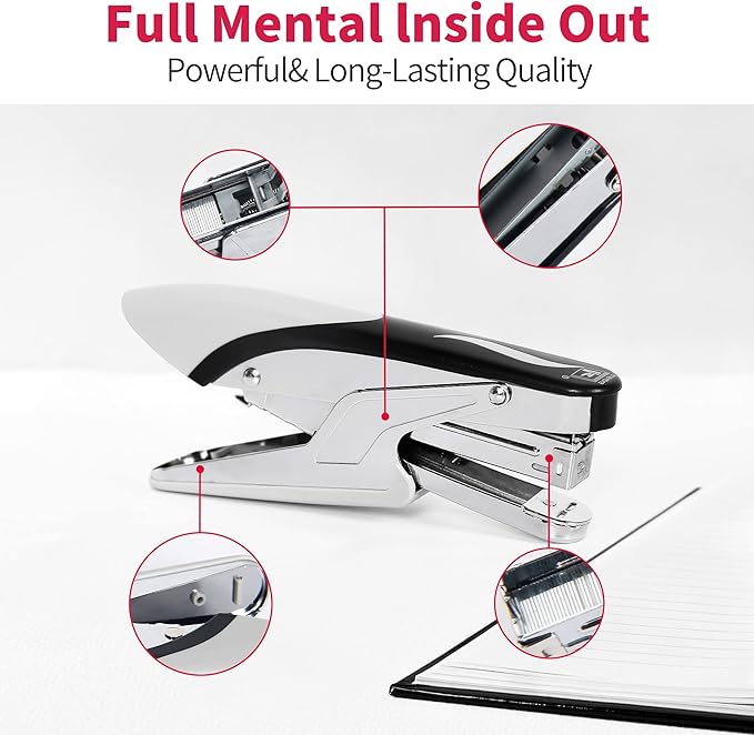 Stapler Heavy Duty with 1000 Staples and Staples Remover, 20 Sheet Capacity, Office Desk Stapler for Stapling Home School Warehouse Handmade, No Jam
