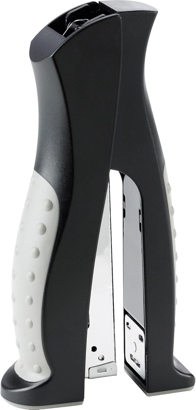 Business Source Vertical Desktop Stapler, Full-Strip, 20 Sheet Capacity, Black