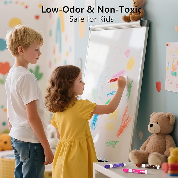 SUIN Dry-Erase-Markers, Chisel Tip - Whiteboard Markers, Low Odor Dry Erase Markers, Chisel Tip Markers, Whiteboard Marker, Assorted 12 Colors, 36 Count