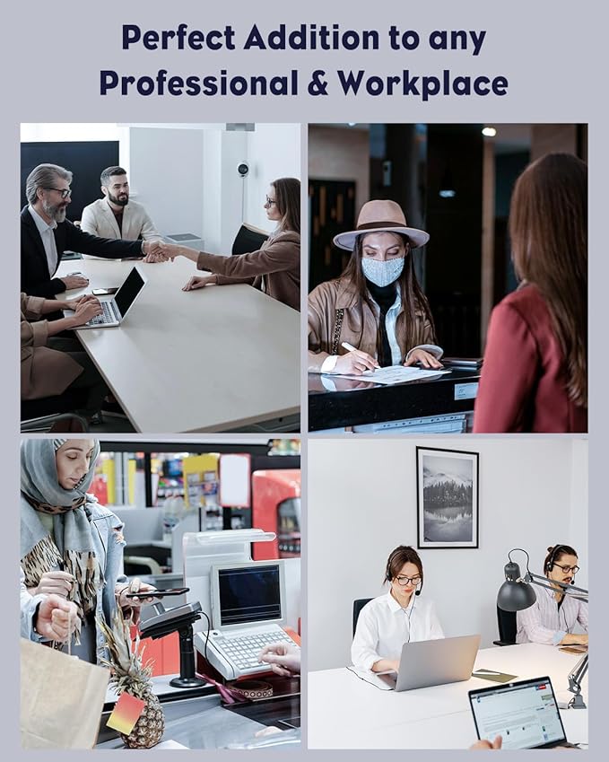 Uniclife 4 Pack Acrylic Business Card Holder for Desk 2 Slots Clear Business Card Display Stand for Men & Women Desktop Business Card Organizer Card Stand for Office Home Exhibition, 120 Card Capacity