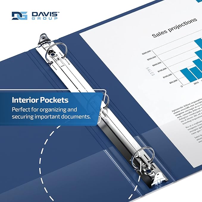 Premium Economy 6-Pack 3-Ring Binders for School or Office, Round-Ring Binders, 1.5 Inch, Royal Blue