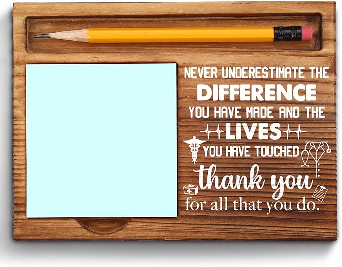 Thank You Doctor Sticky Note Holder, Doctor Male Gifts, Doctor Gifts for Men, Doctor Retirement Graduation Appreciation Gifts for Women, Men, Self-Stick Note Pad Holders ZSS18