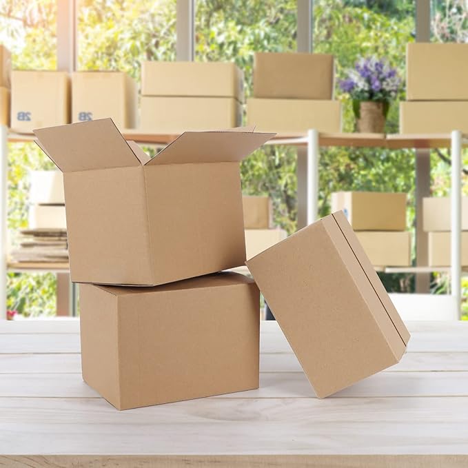 CRUGLA 40 Packs 7x5x5 Shipping Boxes Corrugated Cardboard Boxes Mailers Shipping Box for Business