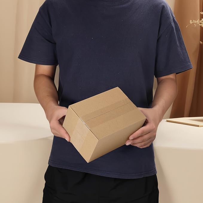 CRUGLA 40 Packs 7x5x4 Shipping Boxes for Small Business, Corrugated Cardboard Boxes Bulk for Shipping Packing Mailing