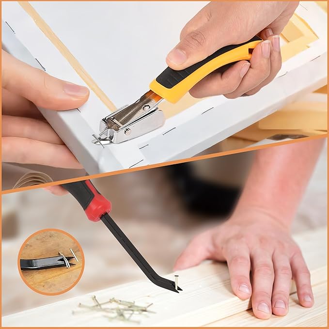 Upholstery Staple Remover 2pcs Heavy Duty Staple Remover Tool for Floor,Carpet,Wood,Construction,Furniture,Also Used in A Variety of Nailed Picture Frames and Wooden Boxes Etc