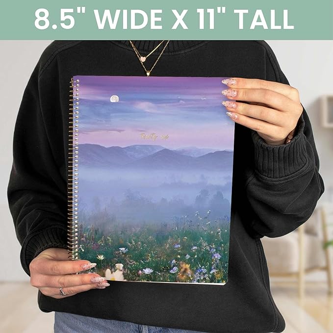 bloom daily planners 2026 Planner (January to December) - 8.5” x 11” Weekly & Monthly Dated Agenda Organizer Book with Stickers & Tabs - Flexible Soft Cover - Mystical Mountains