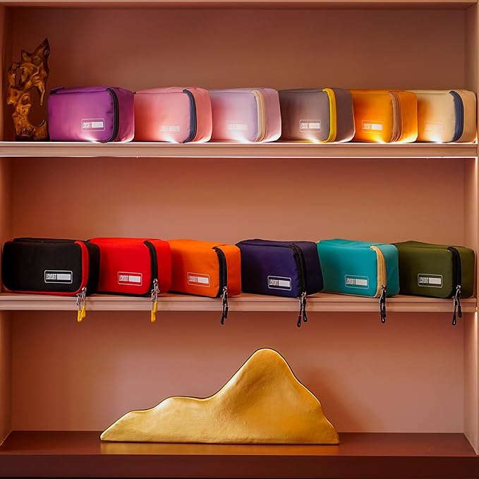 ECHSRT Big Pencil Case, Aesthetic Portable Zipper Pencil Bag with Hidden Pocket, Special Pouch for Men Women Adults, Stationery Organizer Pen Cases for Office Travel, Light Purple