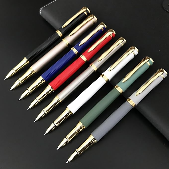 HSK Luxury Ballpoint Pens gift Pen Black Refill Line width 0.5mm,Best Ball Pen Gift Set for Men & Women Professional Executive,Office,Nice Pens Classy Gift Box (Black)