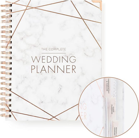 Your Perfect Day Wedding Planner Book and Organizer - Wedding Planner Book - Bridal Planning Binder with Countdown Calendar - Bride Gifts - (MARBLED)