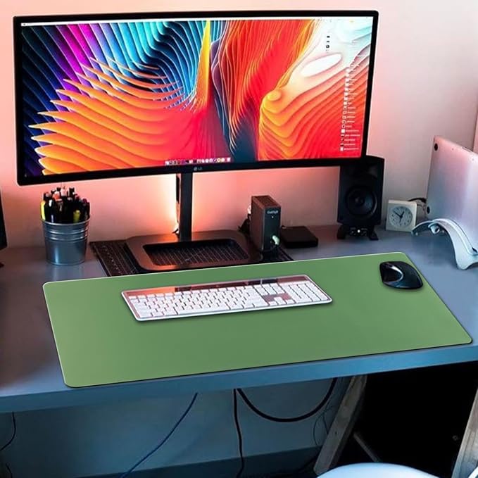 XXL Gaming Mouse Pad 35.4x15.7 Professional Large Mouse Pad & Computer Game Mouse Mat-90x40 Olivegreenus