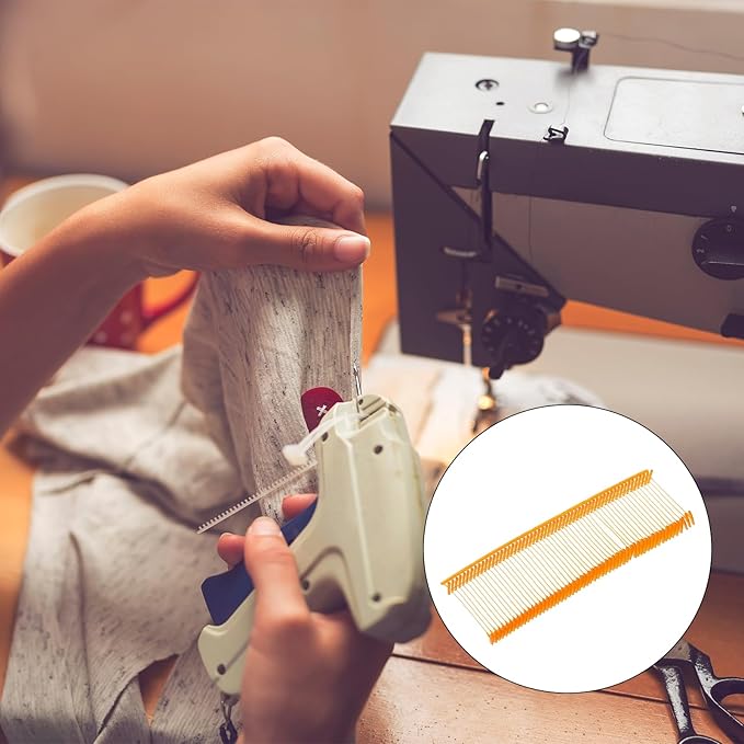 MECCANIXITY Standard Tagging Fasteners,Plastic Regular,Standard Label Gun Price Tagging Barbs for Garment Price Tag Label Tagging Barbs 25mm/1 Inch,Pack of 1000 Orange