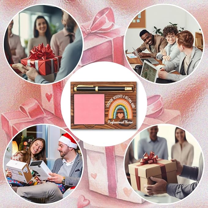 Professional Nurse Sticky Note Holder, Professional Nurse Appreciation Gifts, Thank You Gifts for Professional Nurse, Professional Nurse Office Decor Self-Stick Note Pad Holders YB378