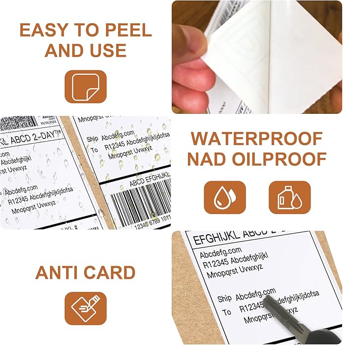 MFLABEL 6 Stacks Fanfold 4" x 6" Direct Thermal Labels White Perforated Shipping Label(2,000 Labels per Stack) (6 Stacks)