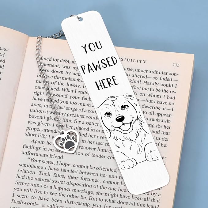 Golden Retriever Gifts, Dog Gifts for Owners Men Women Dog Mom Gifts for Women Book Marks for Reading Women Men, Dog Bookmark for Book Lovers Dog Lovers Cute Bookmarks for Bookish Christmas Birthday