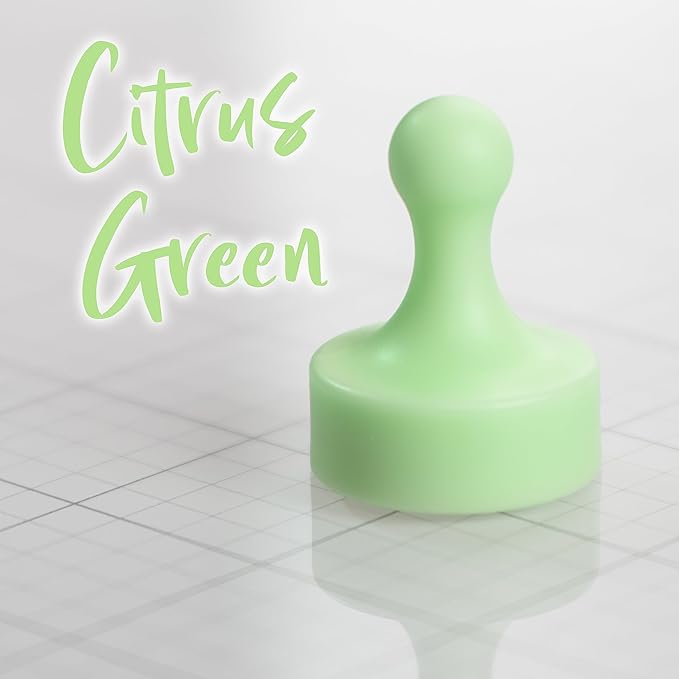 GLASSBOARD STUDIO Powerful Neodymium Magnets, Pawn-Shaped - Strong Fridge/Refrigerator and Whiteboard Magnet, Ideal for Office, Kitchen, Crafts - Rare Earth, Heavy Duty (2, Citrus Green)