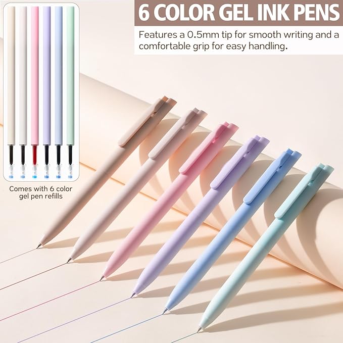 58PCS Aesthetic School Supplies, Cute College Ruled A4 Spiral Notebook Stationary Set Back to School Supplies Bible Study Kit Office College Essentials with Pastel Highlighters for Women Student Girls