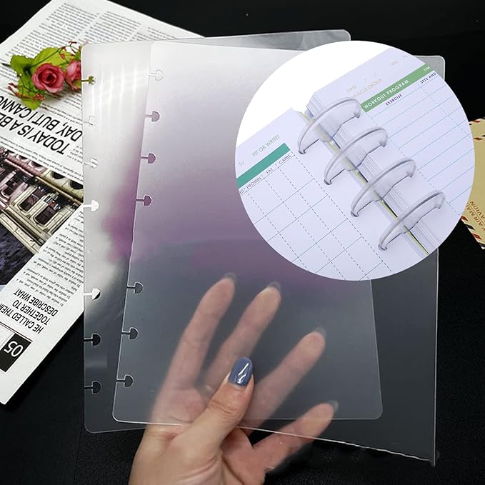 40 Pcs Discbound Disc 2 Inch Book Binding Discs, Transparent Expansion Discs Notebooks Planner Discs for DIY Notebooks and Planner Scrapbooking Supplies