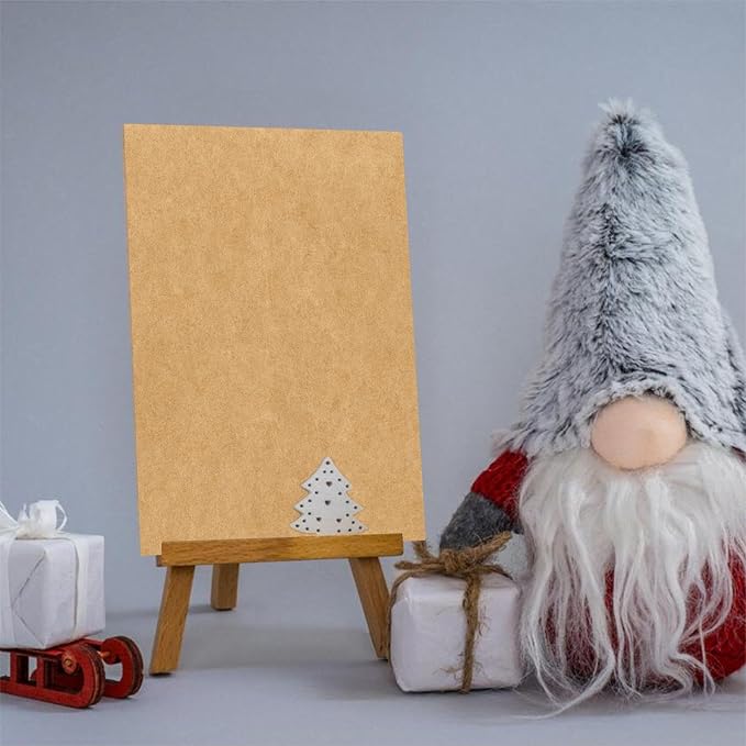 5x7 Blank Kraft Cardstock Paper (Set of 50) Thick Paper - 80lb Flat Cards Stock Printer Paper for Make Your Own DIY Invitations, Note, Greeting, Table Cards - Writing, Stamping, Painting, Drawing