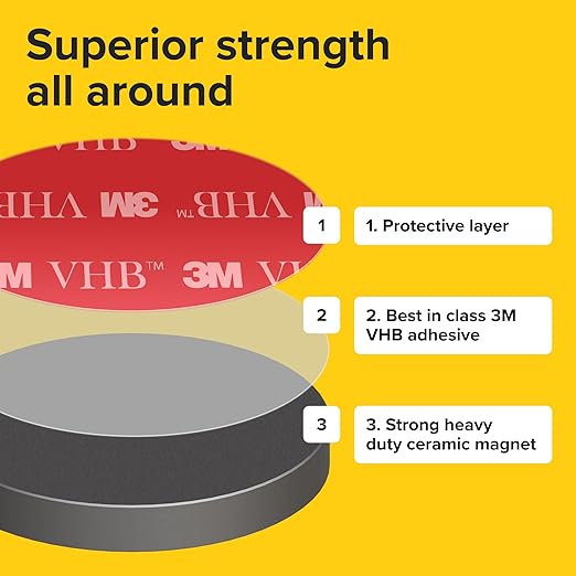 X-bet MAGNET Strong Magnets with Adhesive Backing - Heavy Duty Sticky Magnets, Refrigerator (0.7"x0.12", 100 PCs)