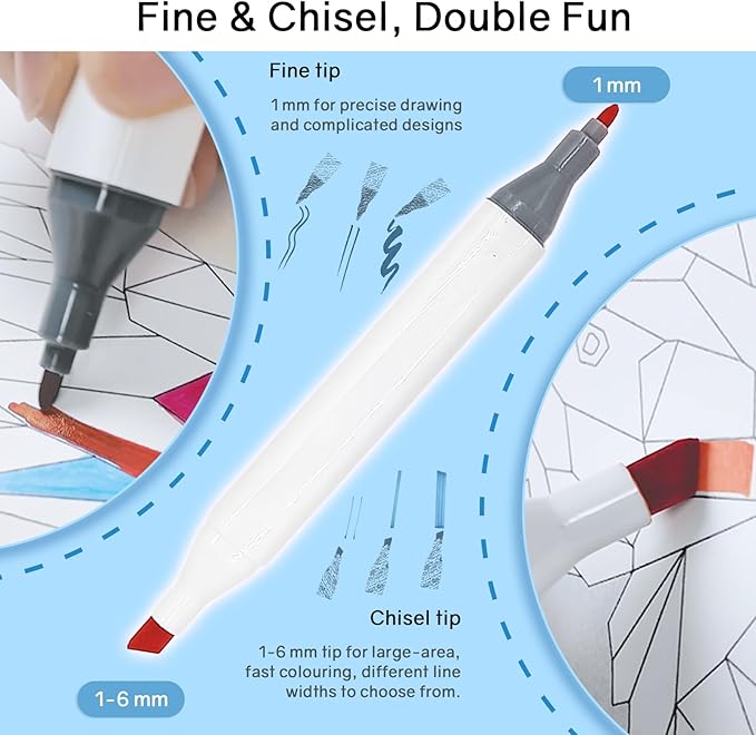 80 Colors Alcohol Markers, Art Markers for Artists with Coloring App, Dual Tip Marker for Kids Adult Painting Sketching Drawing with Travel Case Great Gift Idea