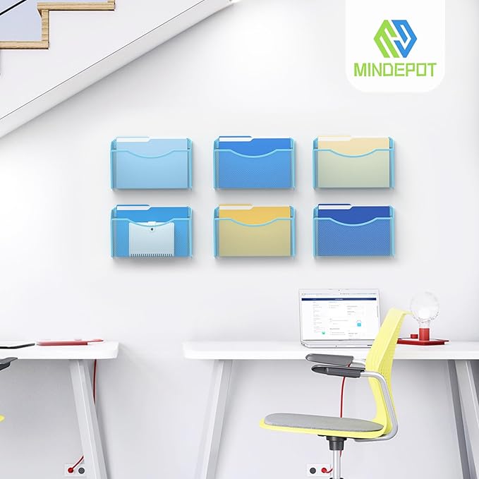 Wall File Organizer,Hanging Wall Mounted File Folder Binder Holder Mail Organizer for Office,Home and School Supplies