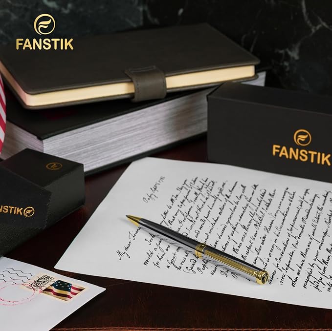 Silver&Gold Luxury ballpoint Pen (Made In USA) fancy gift set for women, Real 24K Gold Plating, Professional executive pen gift set for men (Lux BallPoint Silver-Gold)