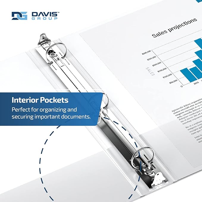 Premium Economy 6-Pack 3-Ring Binders for School or Office, Round-Ring Binders, 3 Inch, White