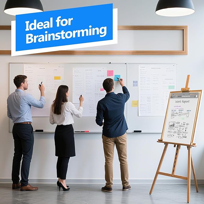 Nortix Sticky Easel Pads, Anchor Chart Paper, Chart Paper for Teachers, Super Adhesive & Bleed-Resistant, 20 x 23 inch, 30 Sheets/Pad, 6 Pads