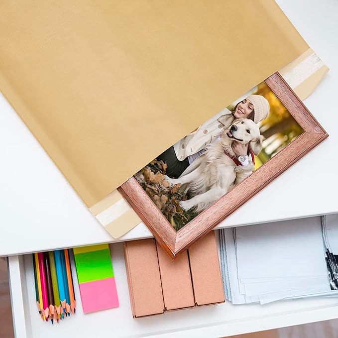 ABC PACK & SUPPLY Brown Kraft Bubble Mailer Envelopes, 10.5 x 15 Inches. 10 Pack Mail Padded Envelopes Self Seal. Kraft Bubble Mailers. Tear-Resistant Mailing Envelope Padded. Sturdy Paper Mailer