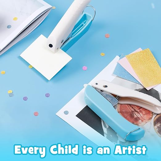 UCEC Single Hole Punch 1/4” Circle Paper Hole Puncher, One Hole Handheld Puncher, A Crafts Easy Punching Small Hole Puncher for Craft Paper Tags Clothing Ticket DIY Scrapbook Tool