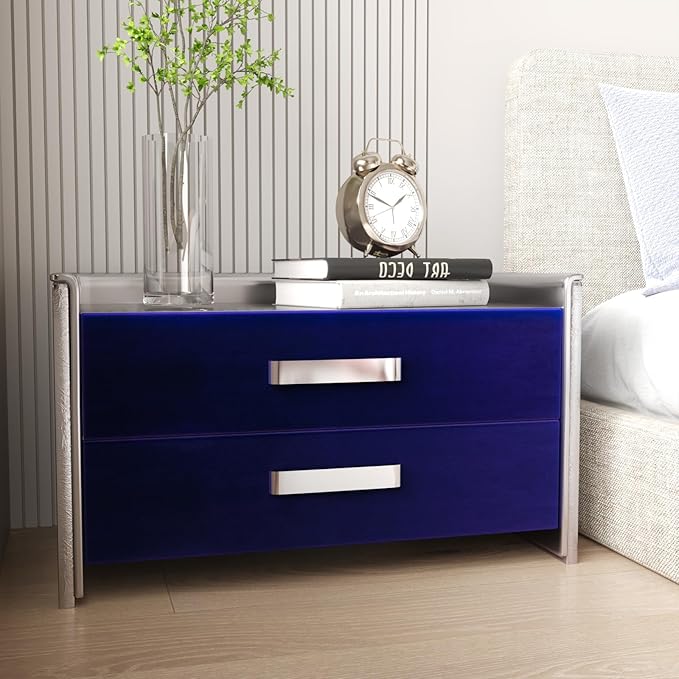 CRE8TIVE Dark Blue Self Adhesive Velvet Drawer Liner for Jewelry Box Colored Velvet Flocking Liner Peel and Stick Wallpaper Fabric Felt Sheets Blue Contact Paper for Bedroom Drawers DIY Crafts 12"x80"