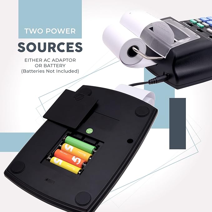 CATIGA New & Upgraded 2025 Printing Calculator Adding Machine 10 Key, Desktop Home Office Calculator with Paper Roll Print Out, Accounting Business Finance