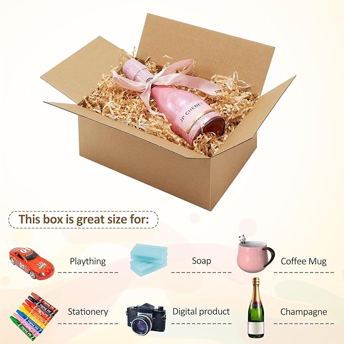 Eupako 9x6x4-Small-Shipping-Boxes-30-Pack-Brown-Corrugated-Box-Mailers, Cardboard Boxes for Packaging Small Business, Mailing