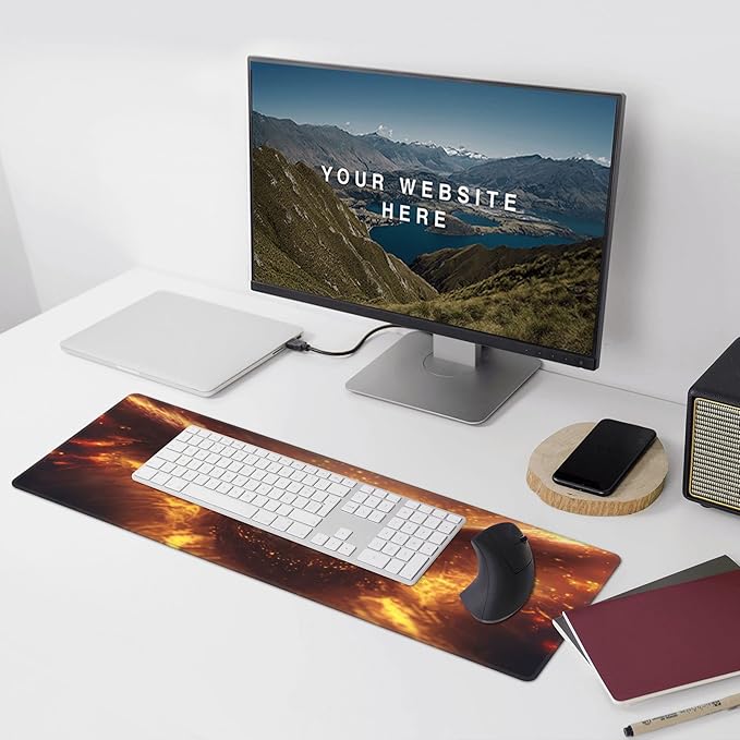 Golden Owl Extended Big Mouse Pad Large,XL Gaming Mouse Pad Desk Pad,31.5x11.8inch Long Computer Keyboard Mouse Mat Mousepad with 3mm Non-Slip Base for Home Office Work