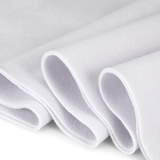 1.4mm Thick Felt Sheets – 1 Yard x 1 Yard Soft Felt Fabric by The Yard for DIY, Sewing & Crafts Solid Color (White)