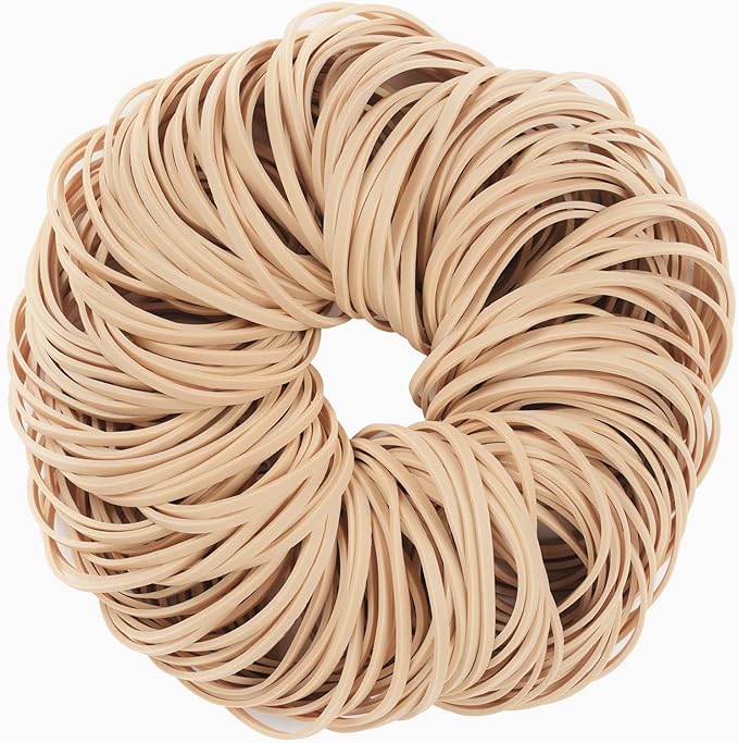 Rubber Band Ball Size #33 Light Brown 2 Pack About 260 Pcs.Strong Elastic Bands,For Office Supplies School Home