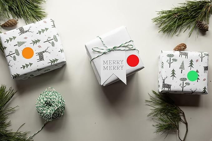 6 Colors 3000 Pieces Dot Stickers Color Code Circle Stickers Can Writing 1 Inch Office Supplies Stationery Sticker Garage Sale Sticker (6 Rolls, 500 Labels/Roll)