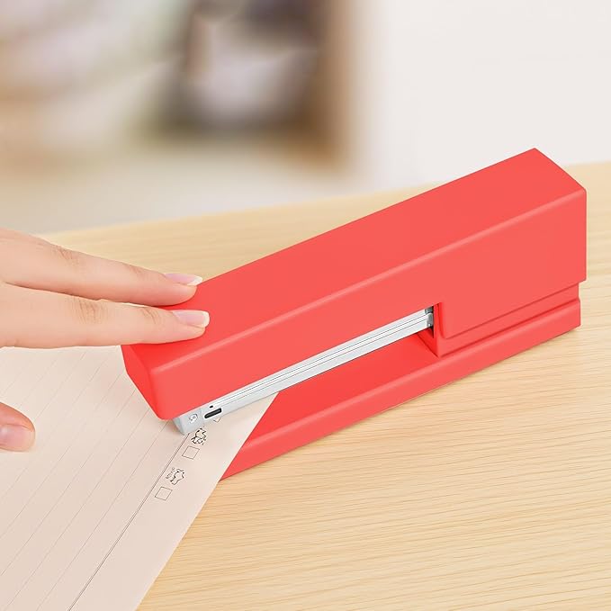 Office Desktop Stapler - 25 Sheet Capacity with 830 Staples and Staple Remover,Staplers for Desk,Non-Slip for School, Home, Orange