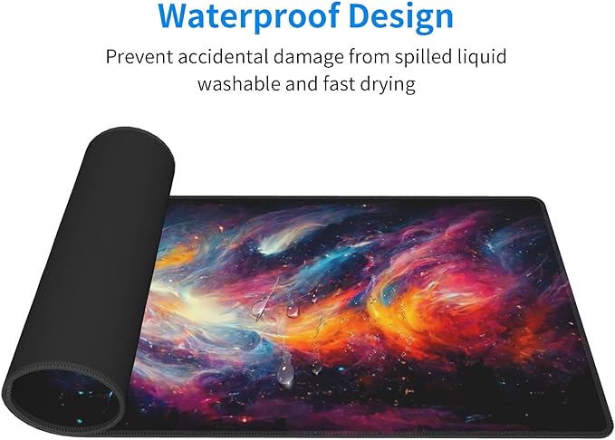 Galaxy Extended Big Mouse Pad Large,XL Gaming Mouse Pad Desk Pad,31.5x11.8inch Long Computer Keyboard Mouse Mat Mousepad with 3mm Non-Slip Base for Home Office Work