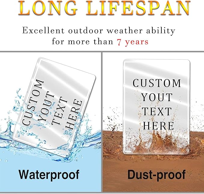 Custom Sign, Personalized Metal Signs with Your Text, Photo, Customized Signs for Office Business Workplace Home Bar Indoor, Outdoor