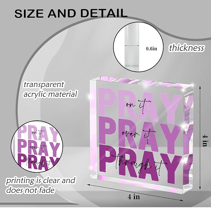 Purple Christian Gifts for Women -Religious Plaques Christian Woman Decor Gifts - Modern Home Office Kids Room Bathroom Bedroom