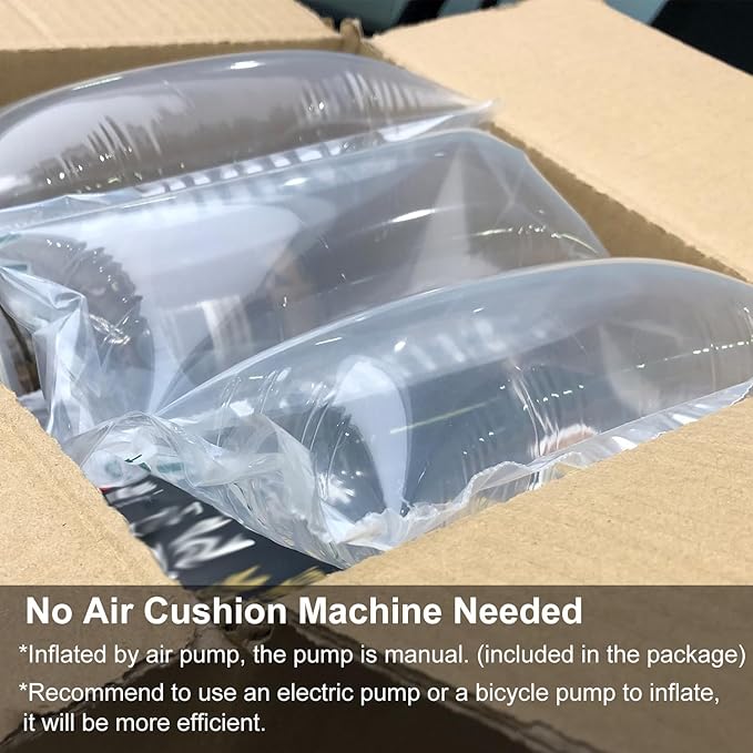 Air Pillows for Shipping with Pump Packaging Air Bags 300 Count Inflatable Packing Materials for Moving Shipping Supplies Box Filler, Purse Stuffers for Shape 4.72" x 9.84", 118 ft