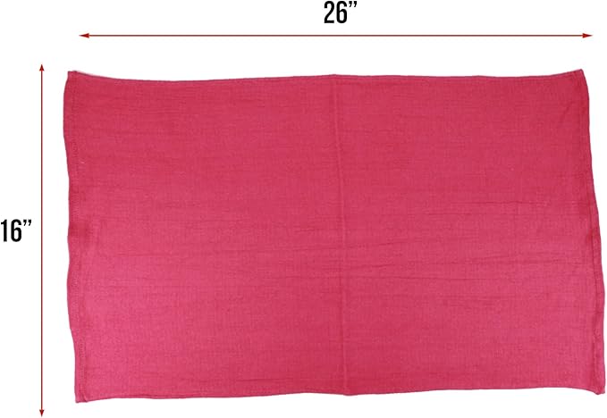 Arkwright Surgical Huck Towels - (Pack of 12) Lint Free & Highly Absorbent Pre-Treated Cotton Cleaning Cloths, Perfect for Medical, Auto Detailing, Window Glass, and Shop, 16 x 26 in, Pink