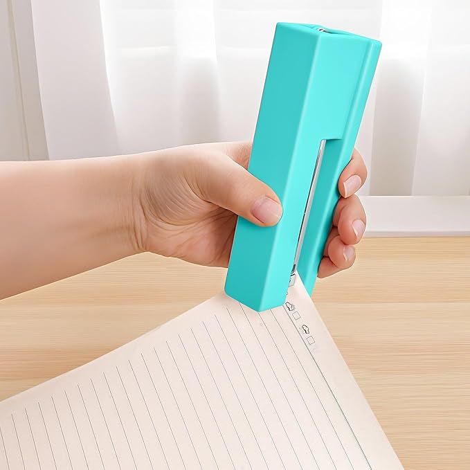 Office Desktop Stapler - 25 Sheet Capacity with 830 Staples and Staple Remover,Staplers for Desk,Non-Slip for School, Home, Green