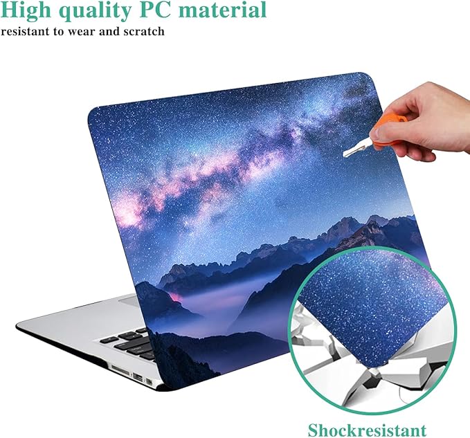 DTangLsm Compatible for M4 MacBook Air 13.6 inch Case 2025 2024-2022 Release M4 A3240 M3 A3113 M2 A2681, Slim Plastic Hard Shell Protective Case&Keyboard Cover for MacBook Air M4 13 inch, Mountains
